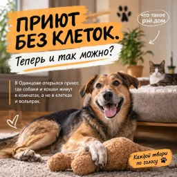 Приют без клеток и вольеров? Это реально!
